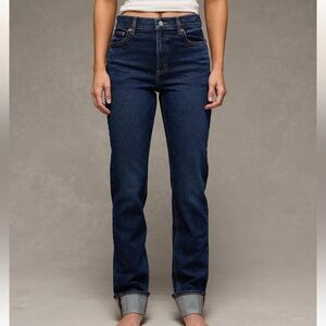 AE Stretch Super High-Waisted Straight Jean size 8